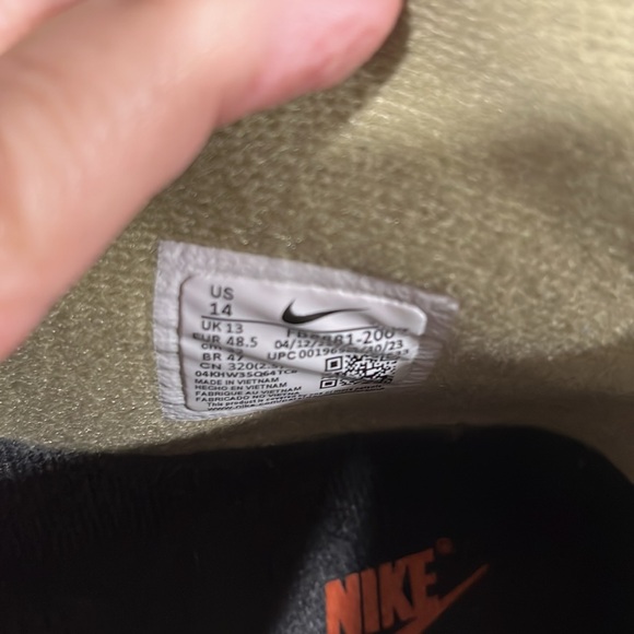 MEN'S NIKE AIR FORCE 1 MID '07 FB8881-200 NEUTRAL OLIVE / BLACK SIZE 14 - Picture 9 of 12